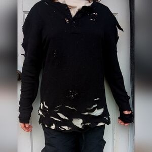RIPStitch Distressed Longsleeve Womens XL